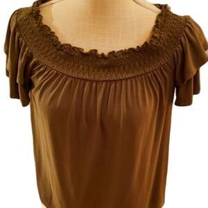 AEO Olive Green crop aeo size medium.